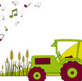 Conseil général du Bas-Rhin dessin animé culture agriculture Alsace tracteur blé guitare amplificateur notes festival musique