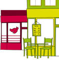 Conseil général du Bas-Rhin dessin animé Alsace commerces café boucherie charcuterie borne incendie banc