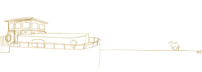 Péniche désertique