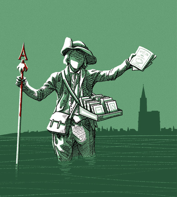 Le cadavre dans le canal, de Francois Hoff, chez Le Verger Éditeur Illustration de Vlou pour la couverture du roman policier Le cadavre dans le canal, de François Hoff