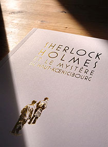 Sherlock Holmes et le mystère du Haut-Koenigsbourg, roman de Jacques Fortier illustré par Vlou, Le Verger Éditeur